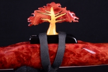 Red Morrell Burl Native American Flute, Minor, Mid A-4, #H39A